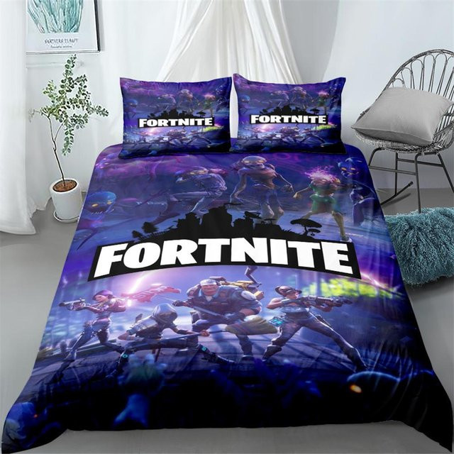 Fortnite Bettwäsche-Set von Gu Tao mit Bettbezug und Kissenbezügen in Multicolour, B/H: 200 x 230 cm - Bild 1