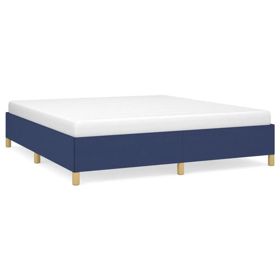 vidaXL Bettgestell modern in Blau mit Stoffbezug, B/T/H: 160 x 203 x 35 cm - Bild 2