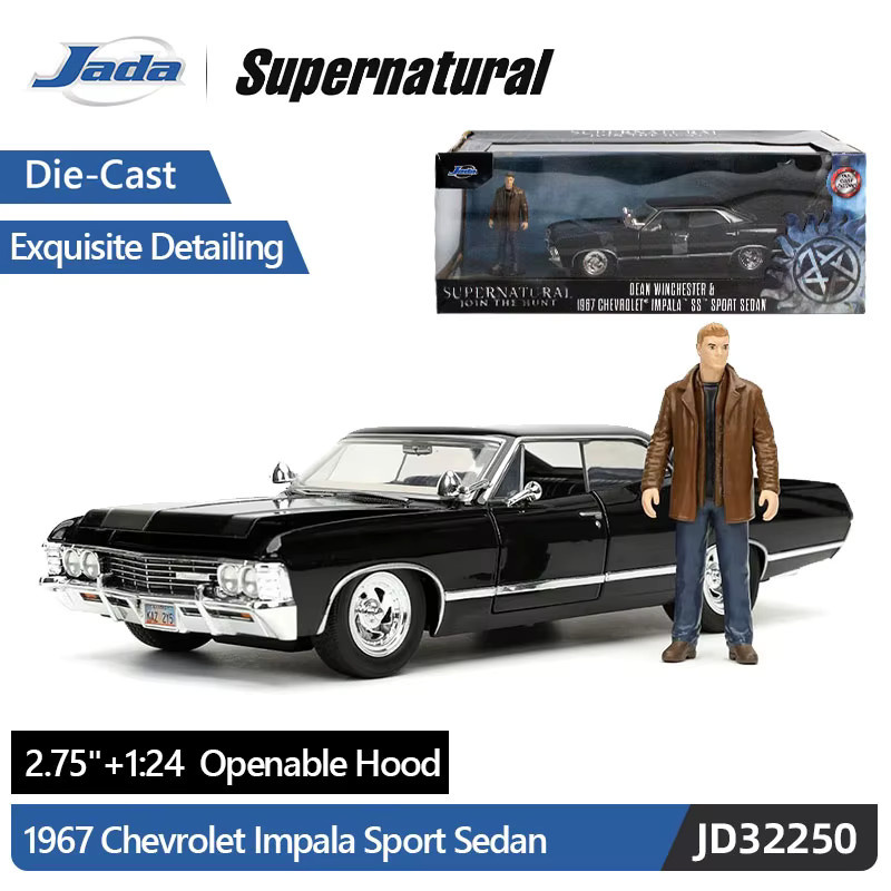 JADA Toys Supernatural 1967 Chevrolet Impala Sport Sedan, Druckgussmodell, Maßstab 1:24 - Bild 2