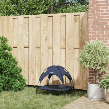 vidaXL Hundebett blau, rechteckig, wetterfest, B/T/H: 61 x 48 x 48 cm - Bild 3
