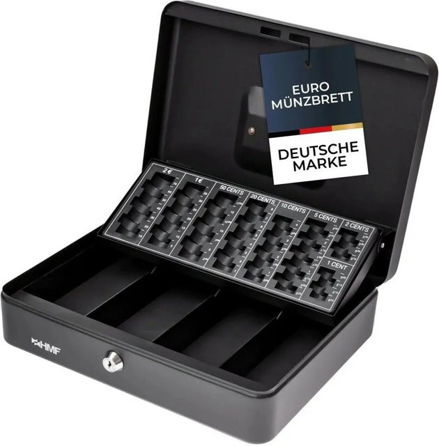 HMF Geldkassette mit Münzzählbrett 4215-02 in Schwarz, B/T/H: 30,5 x 24 x 8,5 cm - Bild 1