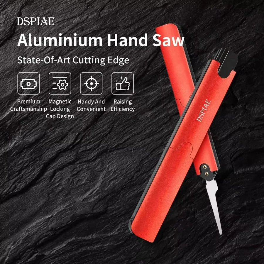 DSPIAE AT-HW Aluminium-Handsäge mit Schneidklingen in Rot für Modellbau und Hobby - Bild 2