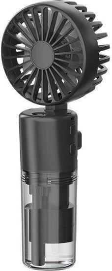BC Electrical Appliances Handheld-Mini-Ventilator mit integriertem Luftbefeuchter und Nebelkühler, Schwarz - Bild 1