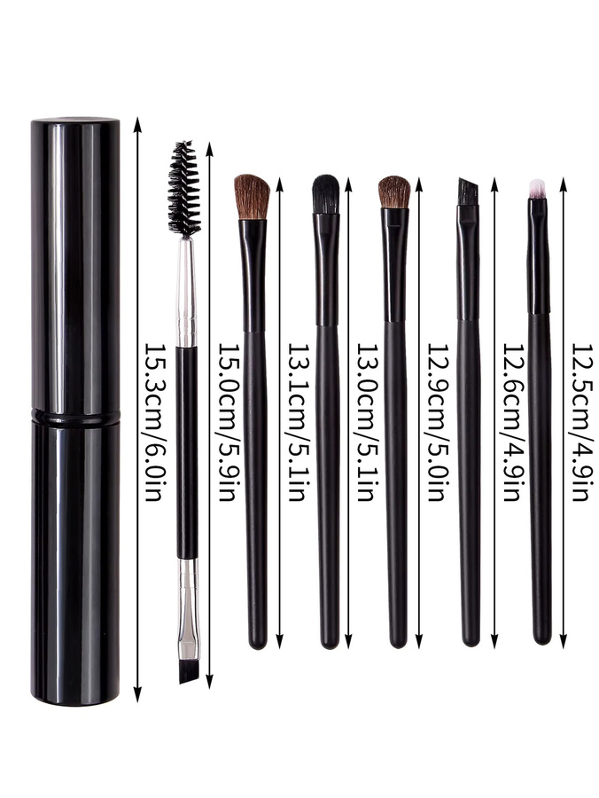 KOSSHOW Reise-Mini-Pinsel-Set mit Aufbewahrungskoffer, 6-teilig, Damen - Bild 4