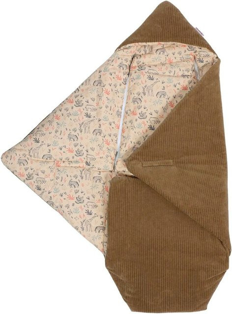 Hobea-Germany Einschlagdecke aus Bio-Baumwolle für Babys in Beige - Bild 1
