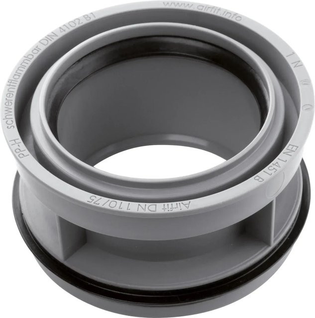 Airfit PP-Abwasser-Innen-Reduzierstück DN 110/75 in Grau - Bild 1