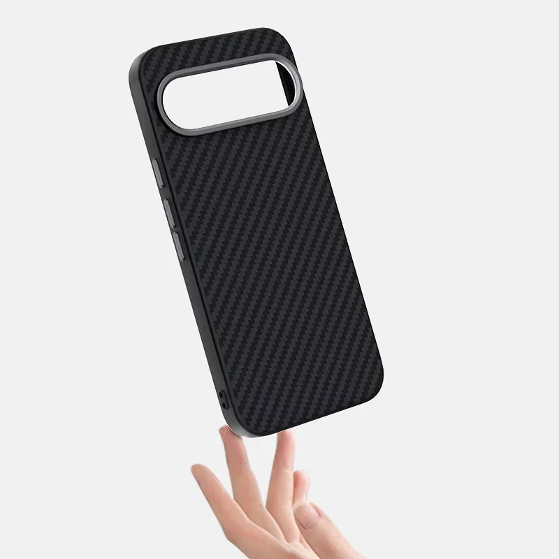 Google Slim Schutzhülle aus Kevlar und Carbonfaser für Google Pixel 10 sowie 9 Pro XL in Schwarz mit magnetischer Ladefunktion und stoßfestem Design - Bild 4