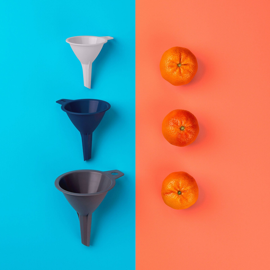 Tasty Trichterset 3-teilig in Ocean Blue und Grey aus Kunststoff, spülmaschinenfest - Bild 2