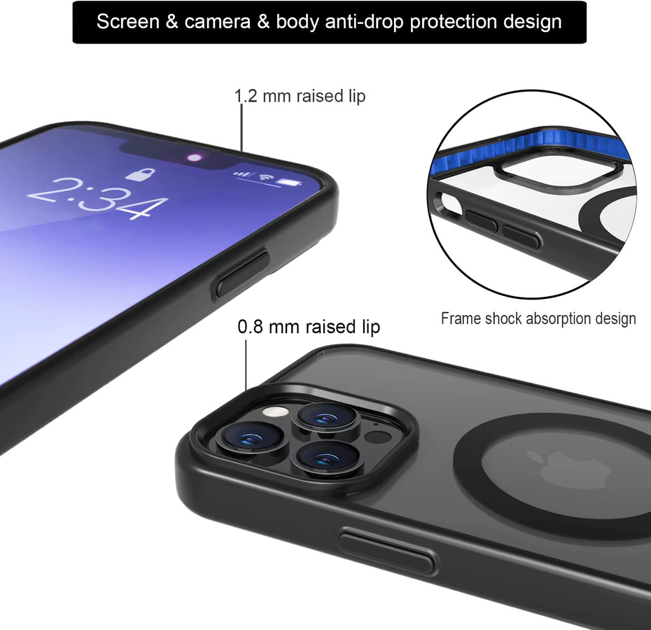 Magnetische Apple iPhone Schutzhülle mit integriertem Ständer in Schwarz - Bild 6