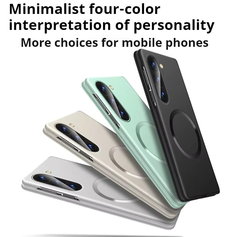MagSafe kompatible Schutzhülle für Samsung Galaxy Z Fold 7 6 5 4 3 in Silber mit matter Metall-Lackierung und Unterstützung für kabelloses Laden - Bild 6