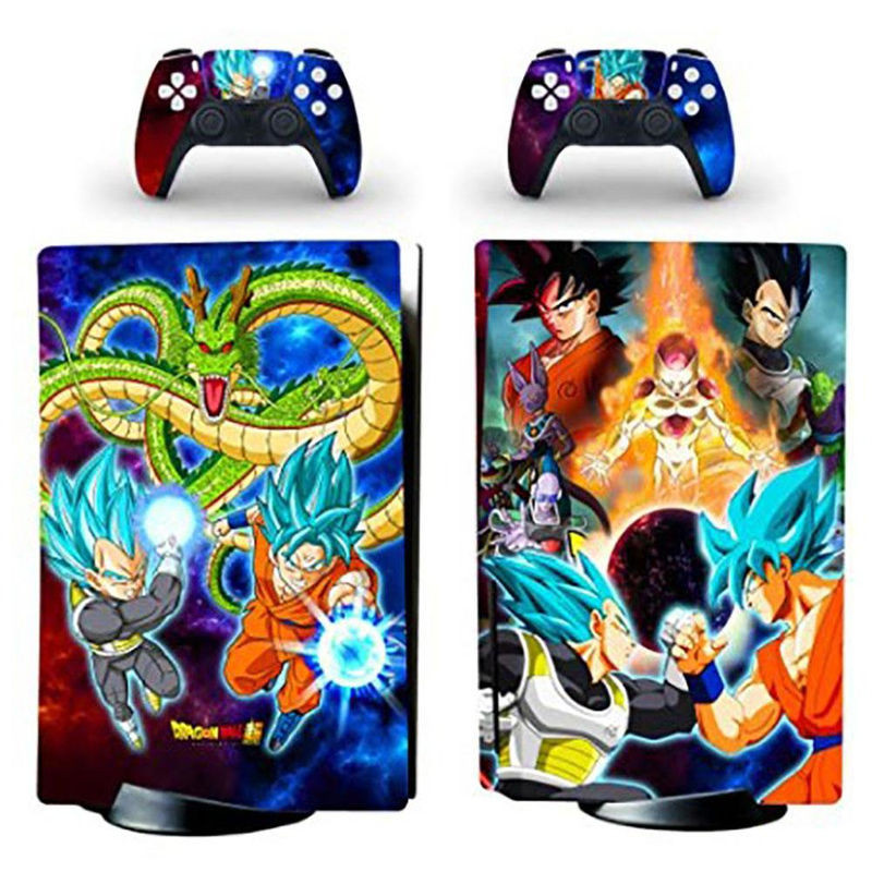 Skyfree Dragon Ball Z DBZ Super Son Goku Vegeta Skin Sticker Decals aus Vinyl für PS5 Disc Edition, mehrfarbig - Bild 1