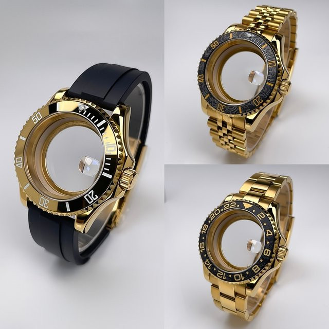 YM Design Armbanduhr Gold, Kautschukarmband, 40 mm, Unisex - Bild 1