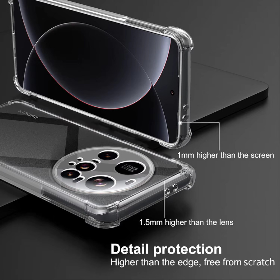 Stoßfeste TPU-Schutzhülle für Xiaomi 17, 15 Ultra, Mi 14 und Mi 13 Ultra 5G in Transparent - Bild 2