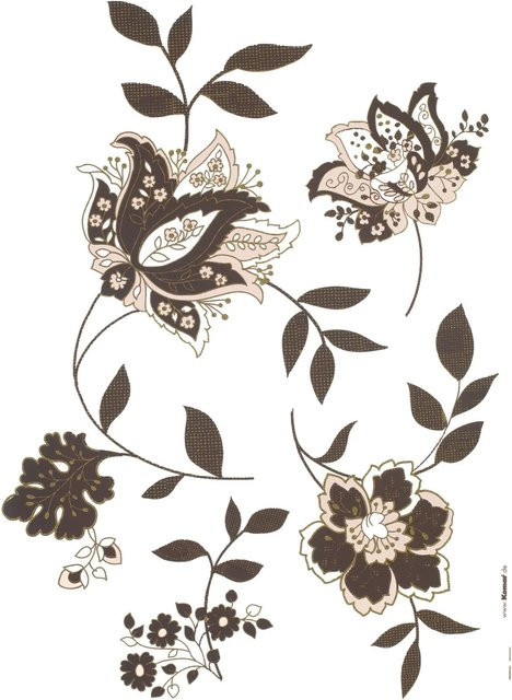 Komar Deko-Sticker Jackie Blumen bunt B: 50 cm, H: 70 cm - Bild 1