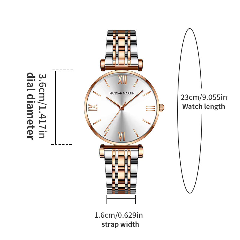 Hannah Martin Armbanduhr, Roségold, Edelstahl, Quarz, 36 mm, Damen - Bild 3