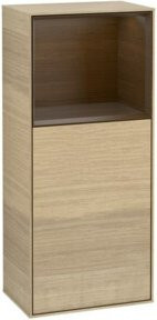 V&B Seitenschrank Finion mit LED-Beleuchtung und offenen Regalfächern, Wandmontage, B: 41,8 cm, H: 93,6 cm - Bild 1