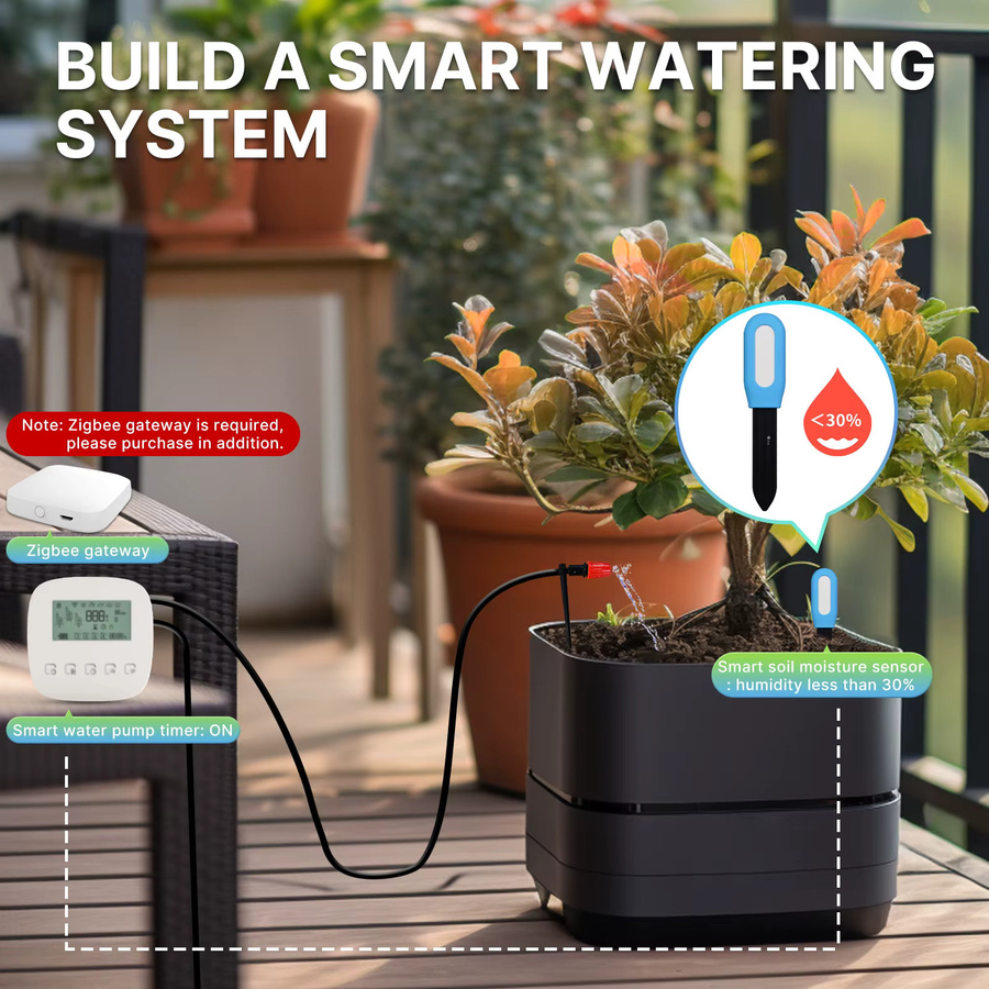 MOES Tuya Smart ZigBee Boden Temperatur und Feuchtigkeit Sensor mit Echtzeit-Monitor und Sprachsteuerung - Bild 2