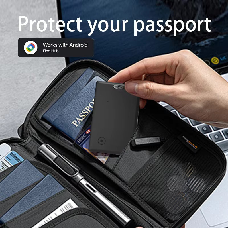 leapii Android Wallet Tracker Card in Schwarz, wasserdichter Tracker für Google Find My Device App, kompatibel mit Android (nicht für iOS oder Huawei) - Bild 5