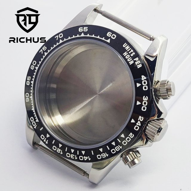 RICHUS Uhrengehäuse, Silber, 39 mm, Mineralglas, Quarzwerk, Unisex - Bild 1