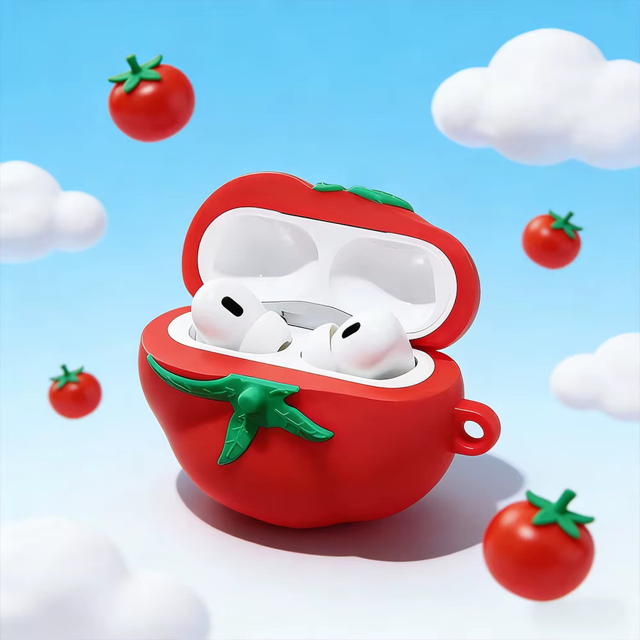 Schutzhülle für Apple AirPods Pro und AirPods 4 in Tomatenrot - Bild 2