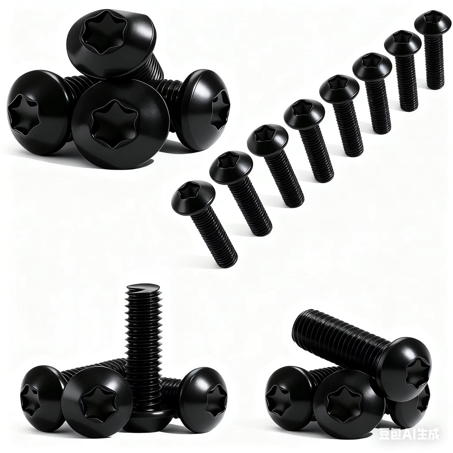 ERICS Rundkopf-Torx-Schrauben mit Sechs-Lappen-Antrieb aus schwarzem Kohlenstoffstahl Güteklasse 10,9 nach GB/T2672 - Bild 3