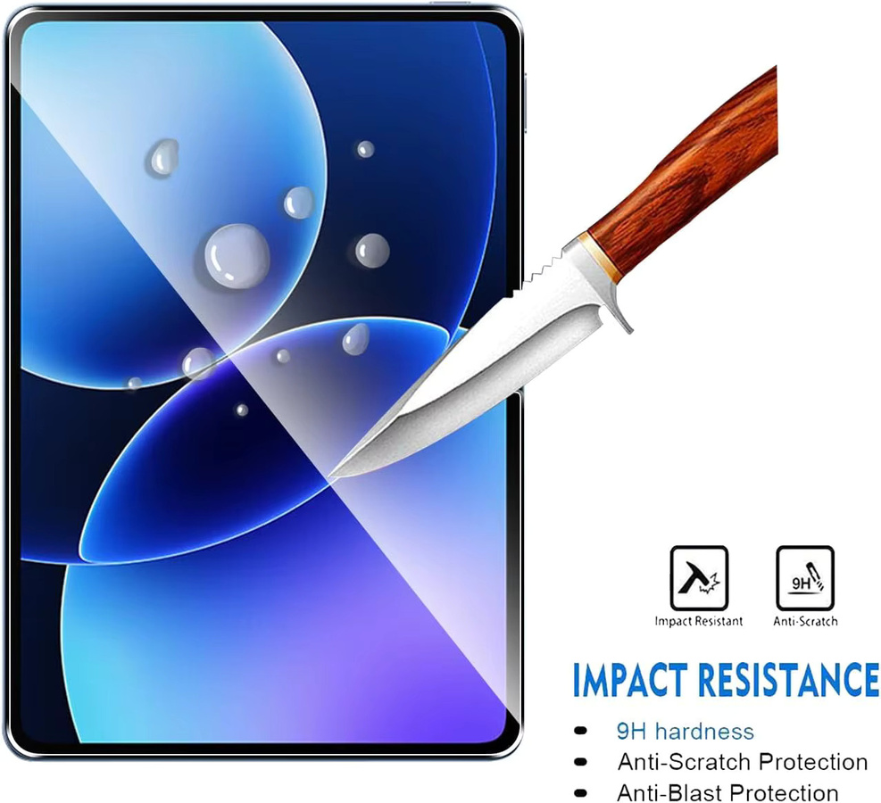 2 Stück Xiaomi Pad 8 und Pad 8 Pro Displayschutz aus 9H gehärtetem Glas, transparent, 11,2 Zoll - Bild 2