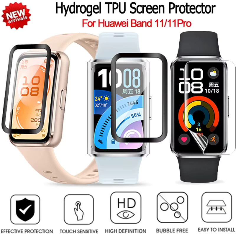 Huawei Band 11 Pro Smartwatch-Schutzfolie, Schwarz, Transparent, Unisex - Bild 1