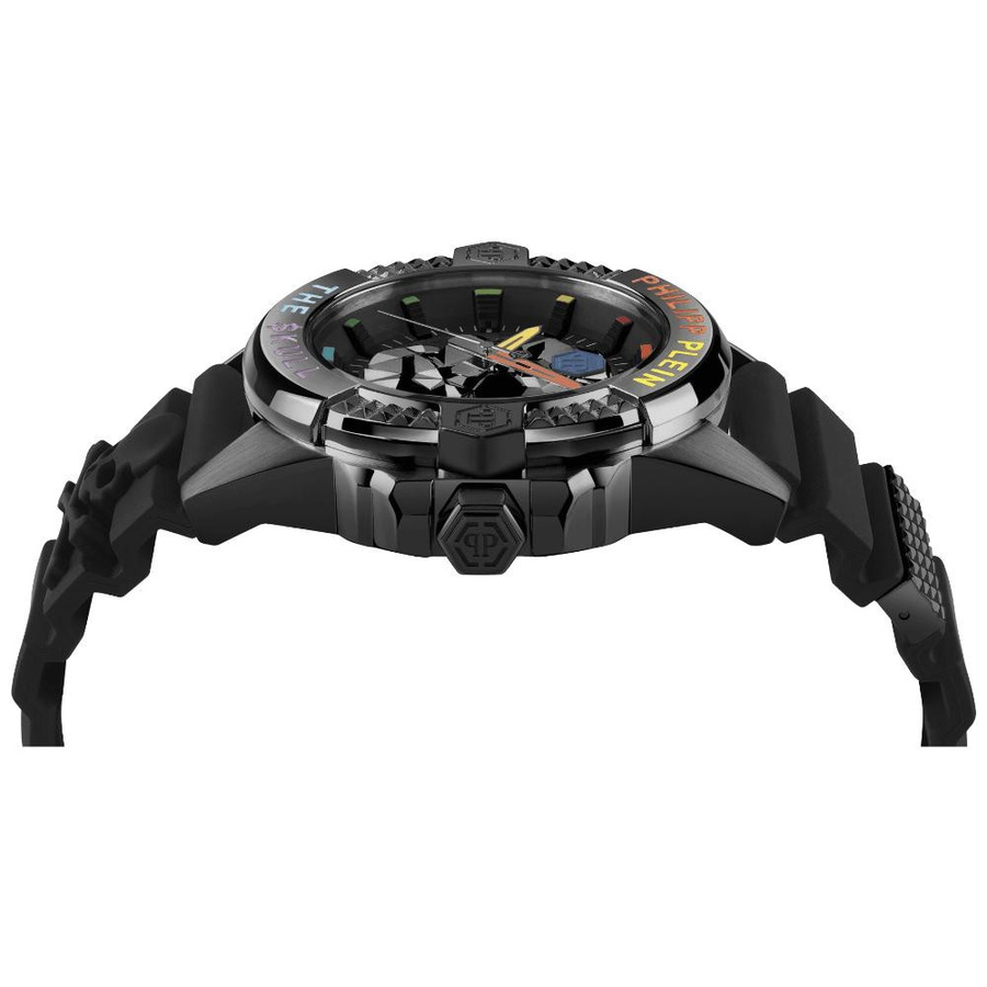 Philipp Plein Herrenuhr, Quarz, Edelstahl, Silikon, Schwarz, 44 mm - Bild 5