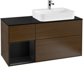 V&B Waschtischunterschrank Finion in Walnuss, Breite: 120 cm, Tiefe: 50,1 cm, Höhe: 50,1 cm - Bild 1