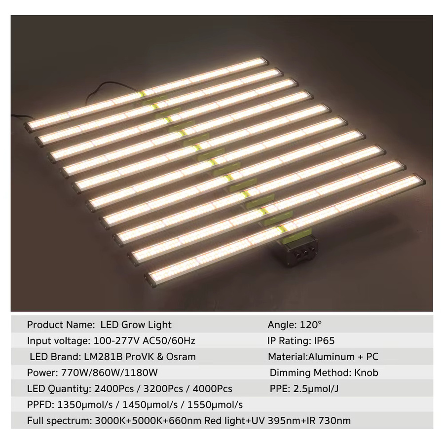 Osram Vollspektrum-LED-Wachstumslicht mit LM281B und dimmbaren Masten in Schwarz - Bild 5
