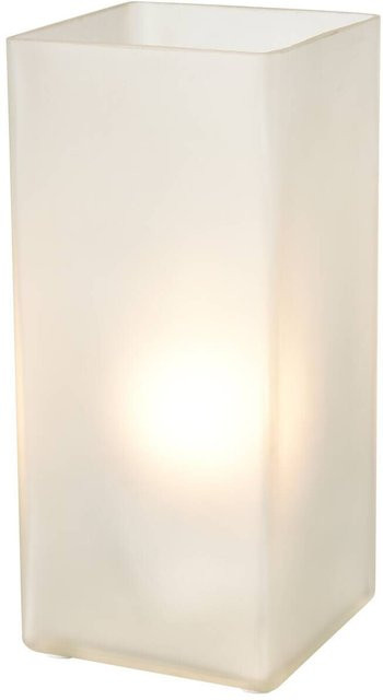 Nolo Tischleuchte Michi aus Glas in Weiß mit E14 Fassung, B/T/H: 10 x 10 x 22 cm - Bild 1