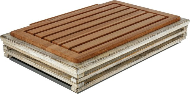VEGA Brotschneidestation Natchez GN 1/1 in Vintage Weiß, Transparent und Eiche, rechteckig, B/T/H: 37,0 x 57,5 x 11,3 cm - Bild 1
