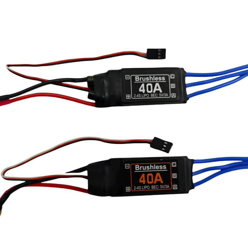 Xida 40A bürsenloser elektrischer Geschwindigkeitsregler, Schwarz - Bild 3