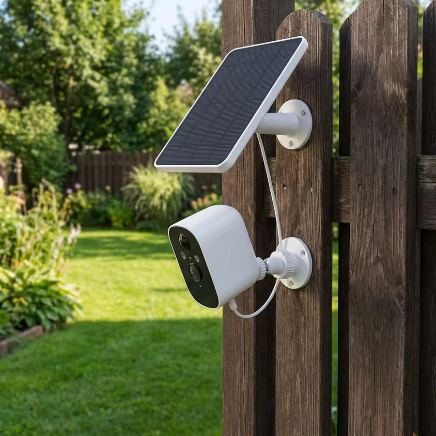 XVIM 2K WLAN-Kamera mit Solarbatterie für Außenbereich, kabellose Sicherheitskamera in Weiß mit HD-Auflösung, PIR-Bewegungssensor, Farbnachtsicht und Audiofunktion - Bild 3