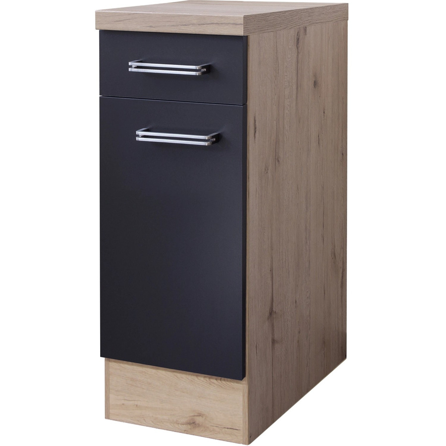 Flex-Well Küchen-Unterschrank Lara in Anthrazit und Eiche, Breite: 30 cm - Bild 2