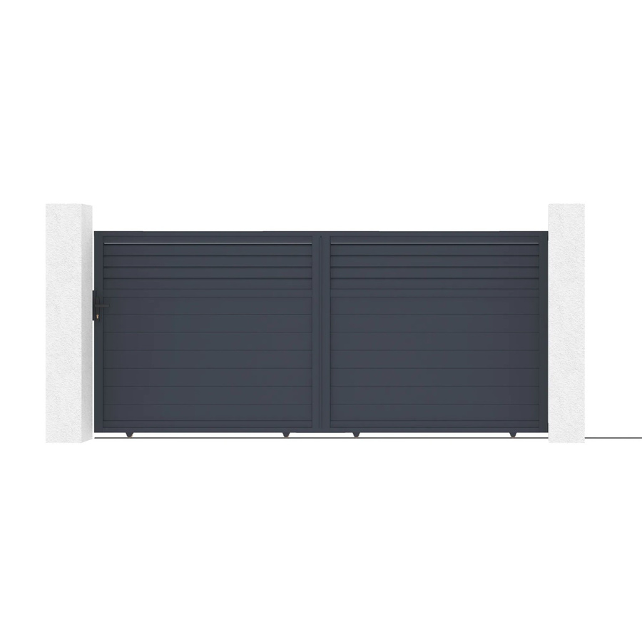 Casanoov Elektrisches Schiebetor Carpatia aus Aluminium mit Schiebetorantrieb Ranger C300, Farbe: Anthrazit/Grau, B/H: 390 x 181 cm - Bild 2