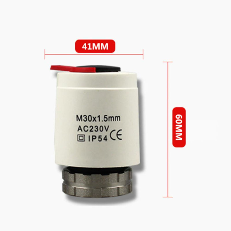 Thermischer Stellantrieb für Fußbodenheizungsthermostat, AC 230 V, normalerweise geschlossen, Gewinde M30 x 1,5, Farbe: Weiß - Bild 5