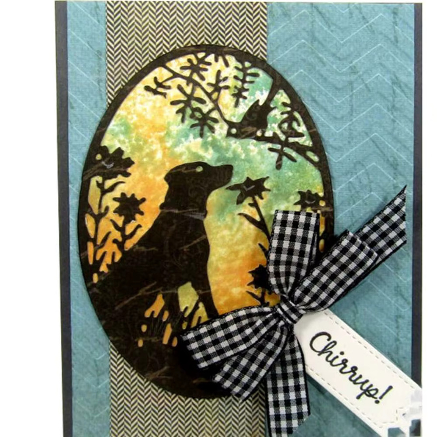 Metall Schneidestempel Schablonen mit Hund und Vogel Motiv für DIY Scrapbooking, Kartenherstellung und Papierprägung - Bild 3
