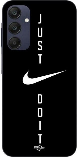 Maniacase Handyhülle für Samsung Galaxy A25 mit Nike Logo Just do it Design in Schwarz - Bild 1