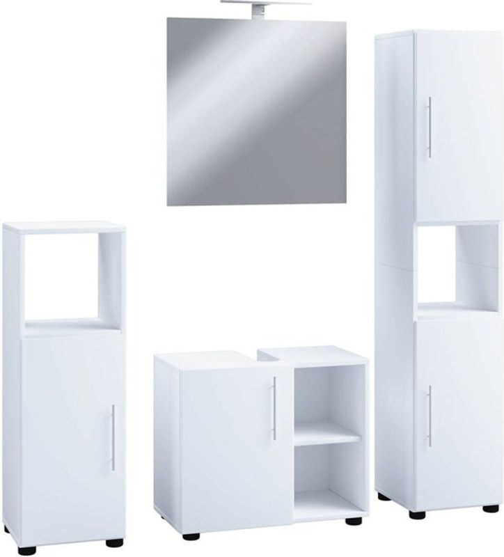 VCM Badmöbelset Flandu III, 4-teilig in Weiß, B/H/T: 122 x 160 x 30 cm - Bild 2