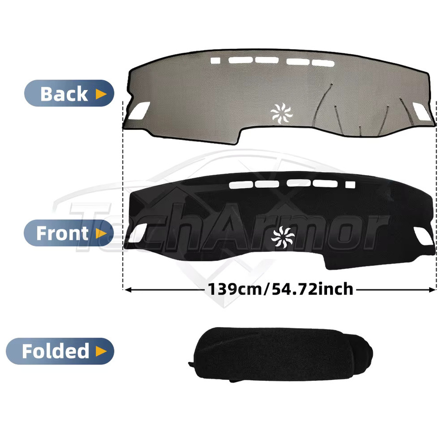 Auto Dashboard Abdeckung für Honda Accord 2018-2022, UV-Schutz Sonnenschutz Matte in Schwarz - Bild 2