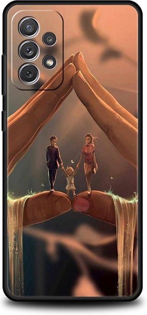 Handyhülle mit Familienmotiv für Samsung Galaxy A55 A35 A15 A14 A13 A25 A54 A51 A71 A72 A73 A32 A52 A41 5G A21s aus weichem TPU in Multicolour - Bild 1