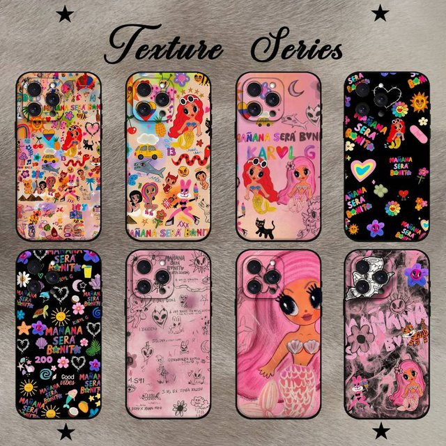 Karol G Mañana Será Bonito Handyhülle für iPhone 17 16 15 14 13 12 11 Pro Max Plus Mini aus weichem TPU in Multicolour - Bild 1