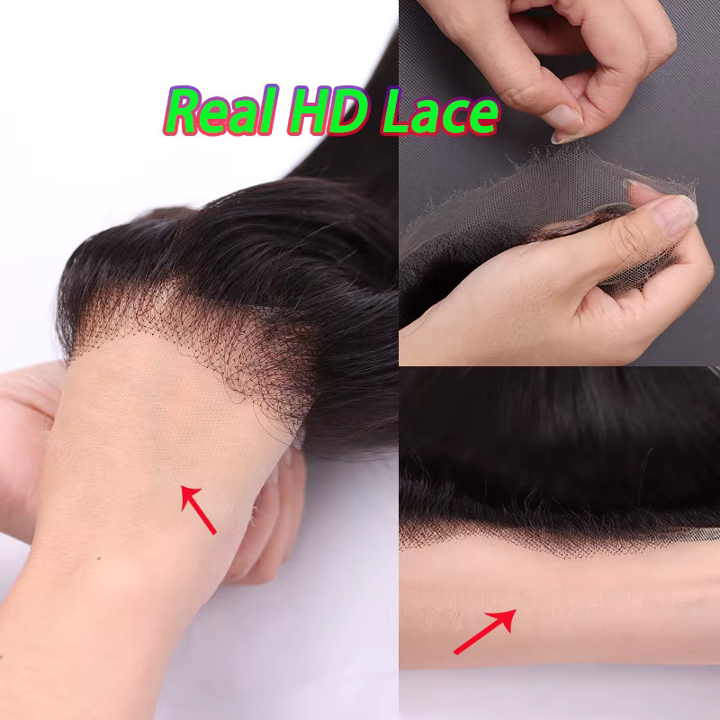 GDYLuxury HD Lace Frontal, 100% rohes menschliches Haar - Bild 3