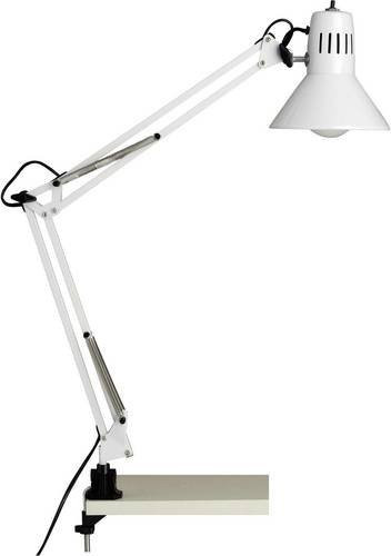Brilliant Hobby 10802/05 Klemmleuchte LED E27 40W Weiß mit verstellbarem Metallarm für Home Office und zum Lesen - Bild 1