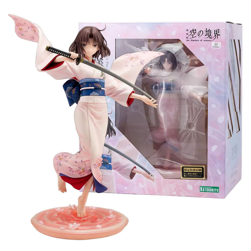 Bandai Anime Figur Ryougi Shiki aus Kara no Kyoukai in stehender Haltung mit Schwert, Farbe: Weiß, Höhe: 20 cm - Bild 4