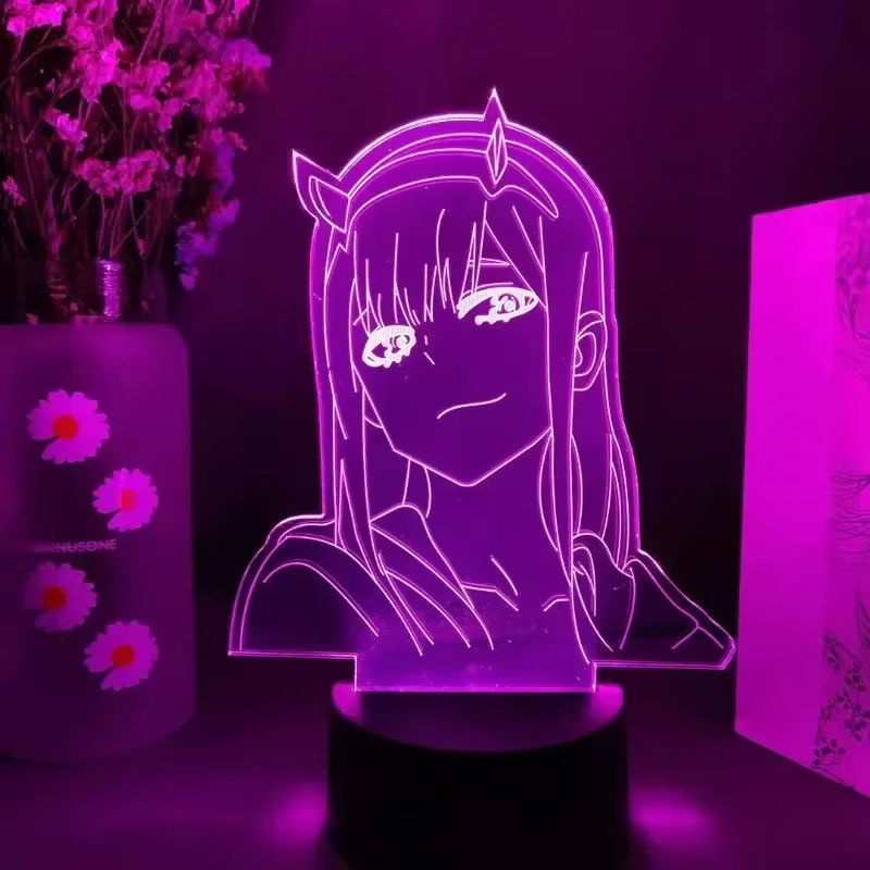 Bandai Darling in The Franxx Zero Two Actionfigur 3D LED Acryl Schreibtischlampe bunt / mehrfarbig - Bild 3