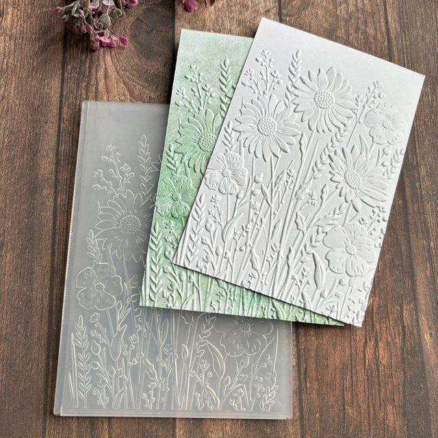 3D-geprägter Reliefordner Wildblumen aus Papier - Bild 1