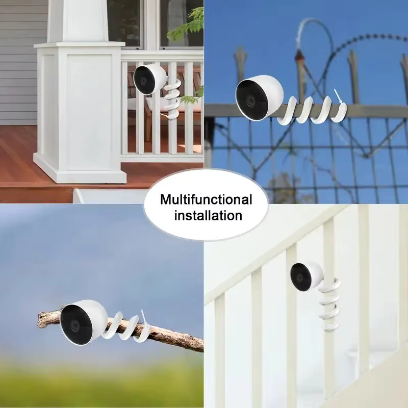 Universelle Babyphone Halterung mit flexiblem Schwanenhals, Lochfreie Montage für Wiege und Gitterbett, Webcam Ständer, erhältlich in Schwarz oder Weiß - Bild 4