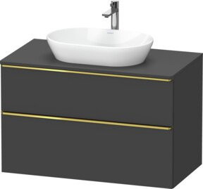 Duravit Waschtischunterschrank D-Neo in Grau Matt mit Schubladen und Türen, Wandmontage, B: 100 cm, T: 55 cm, H: 66,4 cm - Bild 1